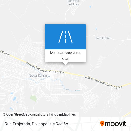 Rua Projetada mapa