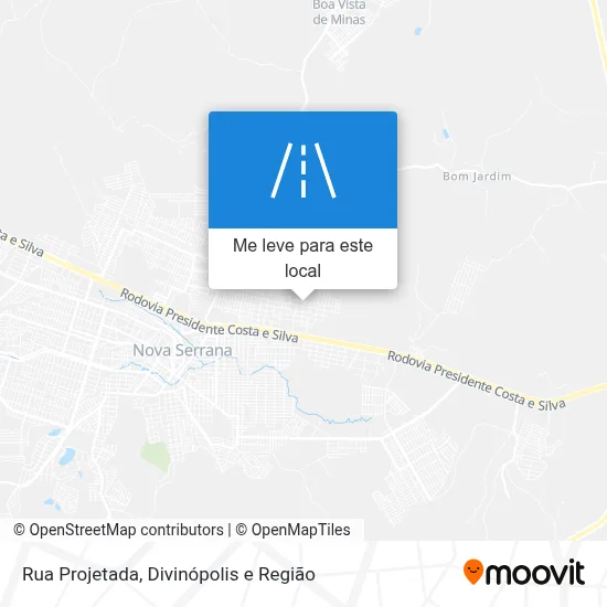 Rua Projetada mapa