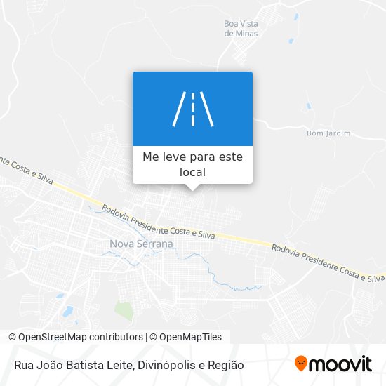 Rua João Batista Leite mapa