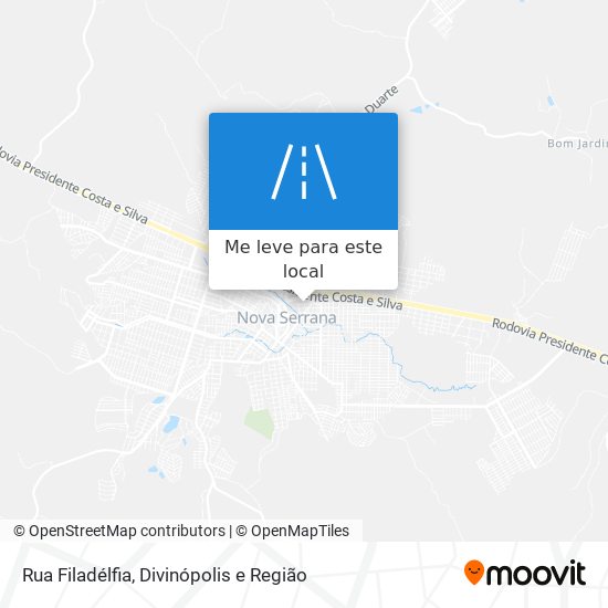 Rua Filadélfia mapa