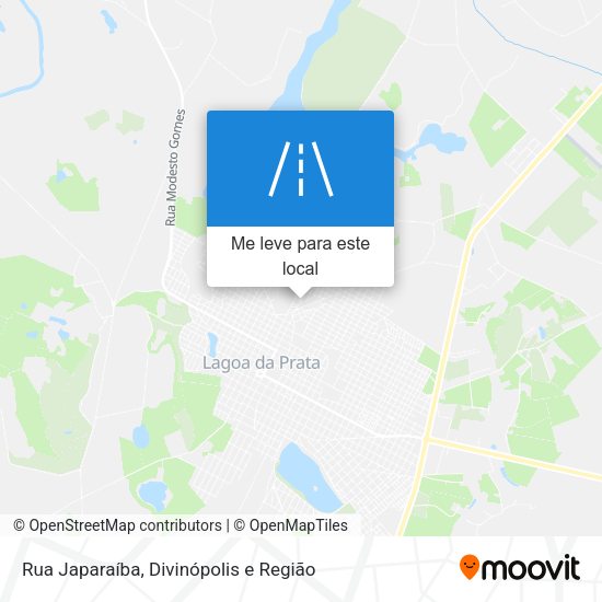Rua Japaraíba mapa