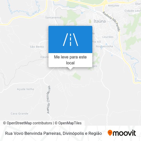 Rua Vovo Benvinda Parreiras mapa