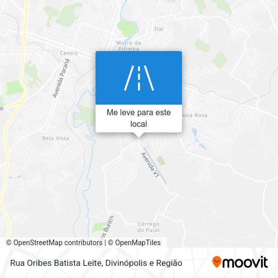 Rua Oribes Batista Leite mapa