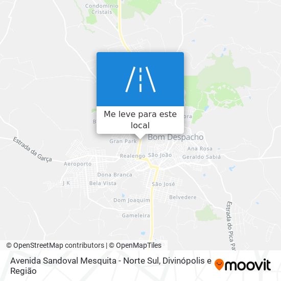 Avenida Sandoval Mesquita - Norte Sul mapa