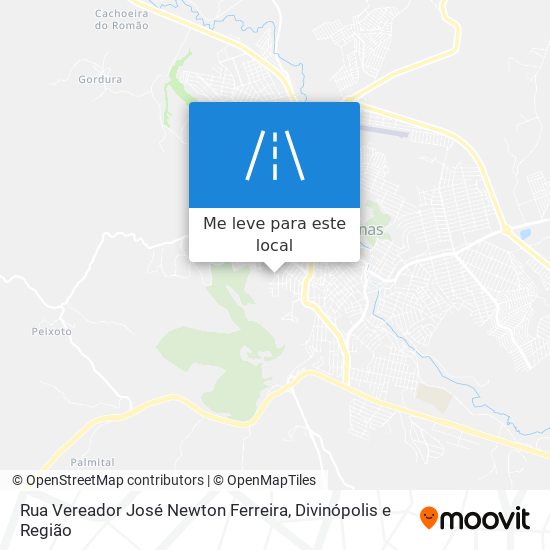 Rua Vereador José Newton Ferreira mapa