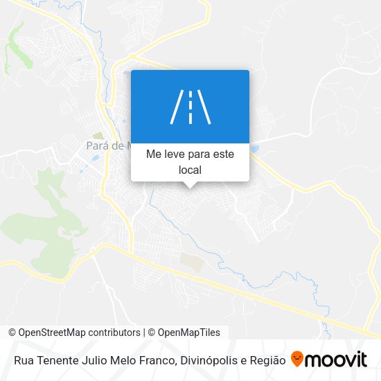 Rua Tenente Julio Melo Franco mapa