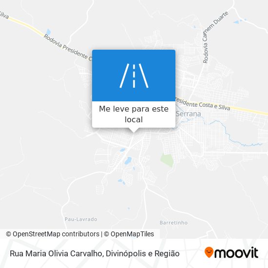 Rua Maria Olivia Carvalho mapa