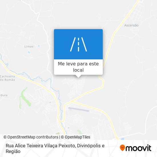 Rua Alice Teixeira Vilaça Peixoto mapa