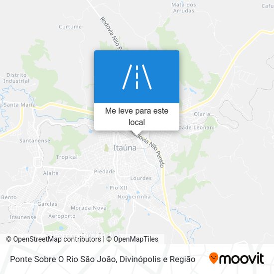 Ponte Sobre O Rio São João mapa