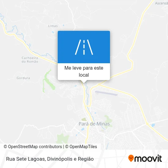 Rua Sete Lagoas mapa