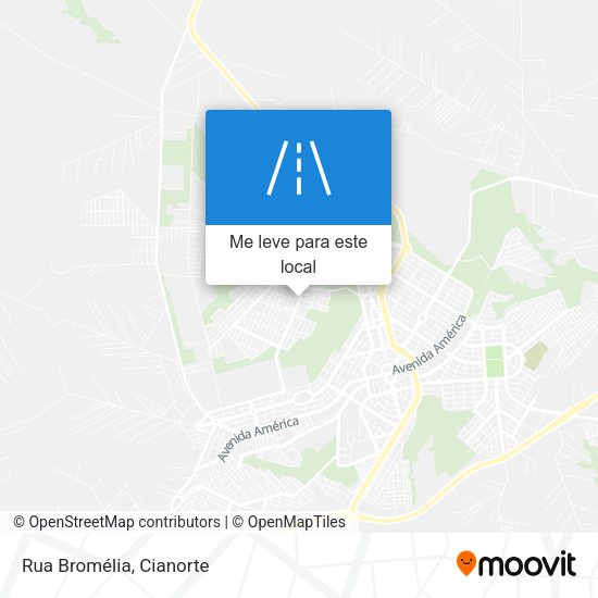 Rua Bromélia mapa