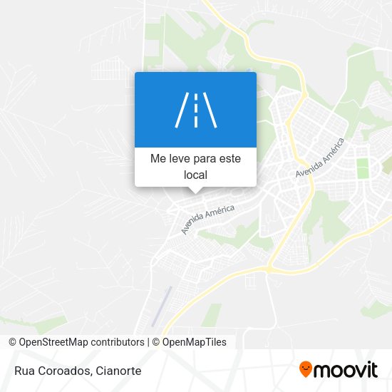 Rua Coroados mapa