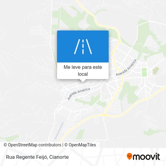 Rua Regente Feijó mapa