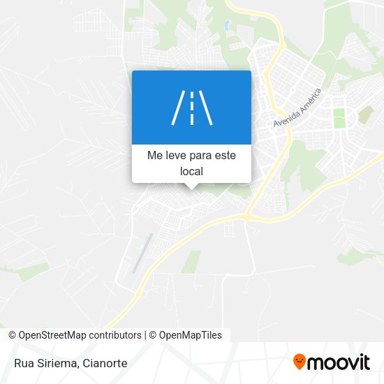 Rua Siriema mapa