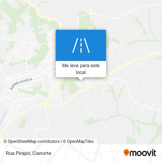 Rua Pirapó mapa