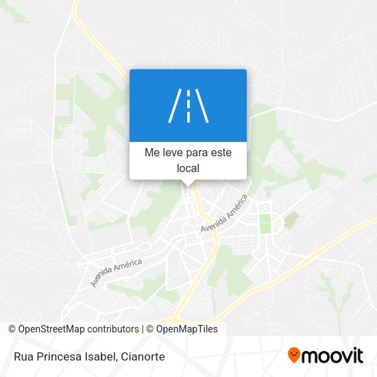 Rua Princesa Isabel mapa
