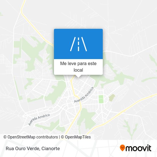 Rua Ouro Verde mapa