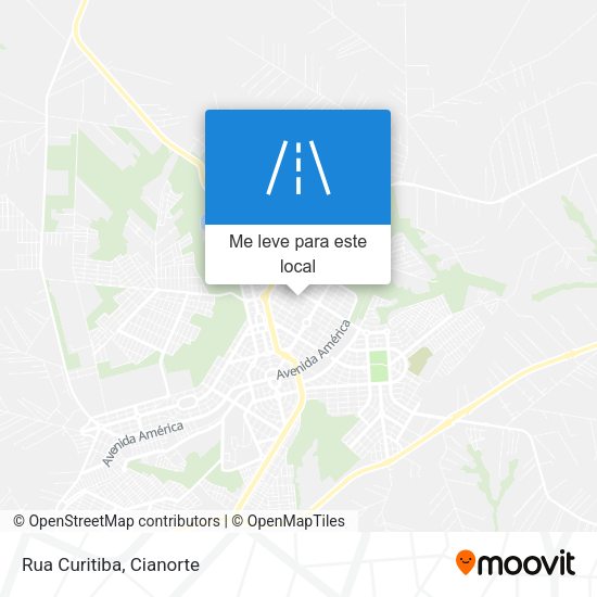 Rua Curitiba mapa