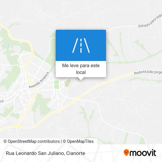 Rua Leonardo San Juliano mapa