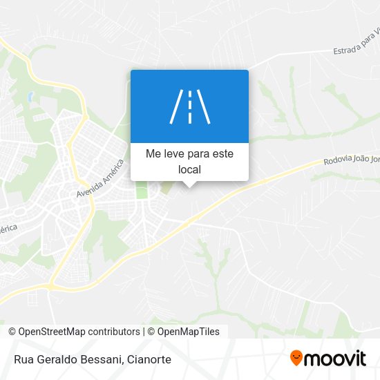 Rua Geraldo Bessani mapa