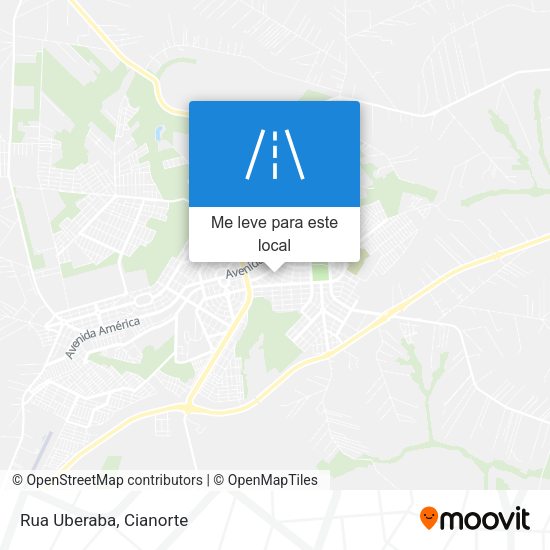 Rua Uberaba mapa
