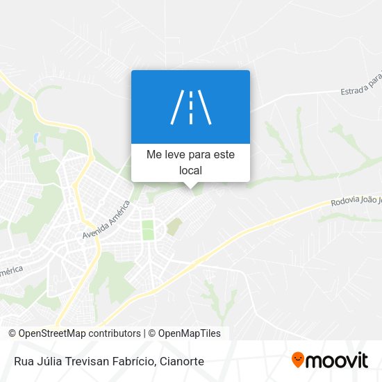 Rua Júlia Trevisan Fabrício mapa