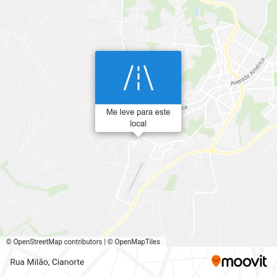 Rua Milão mapa