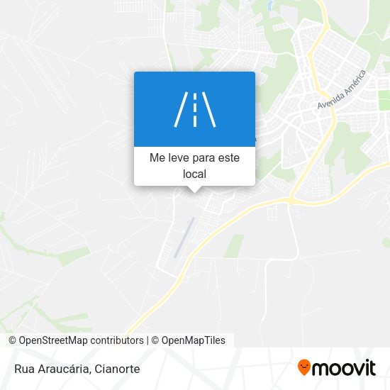 Rua Araucária mapa