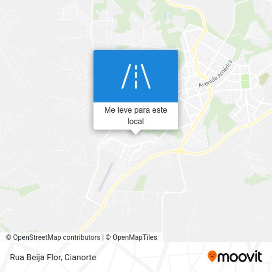 Rua Beija Flor mapa