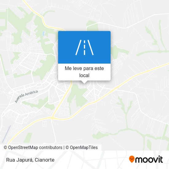 Rua Japurá mapa
