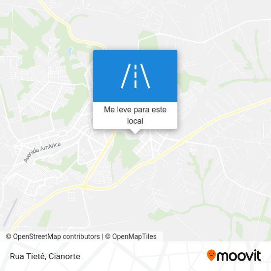 Rua Tietê mapa
