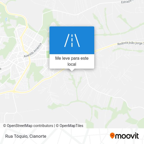 Rua Tóquio mapa