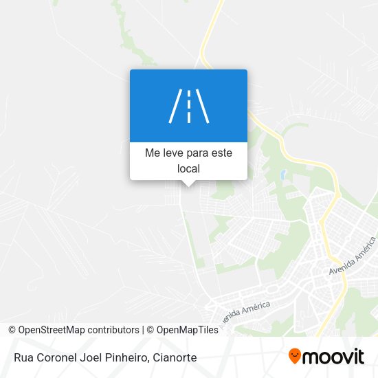 Rua Coronel Joel Pinheiro mapa