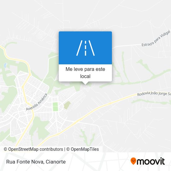 Rua Fonte Nova mapa