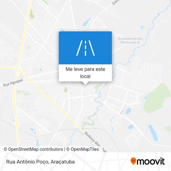 Rua Antônio Poço mapa