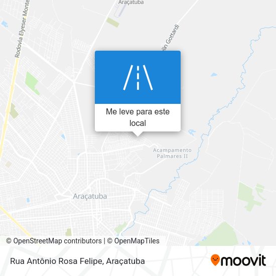 Rua Antônio Rosa Felipe mapa