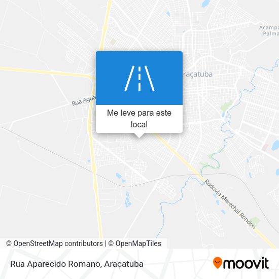 Rua Aparecido Romano mapa