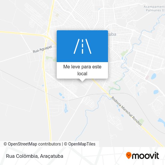 Rua Colômbia mapa