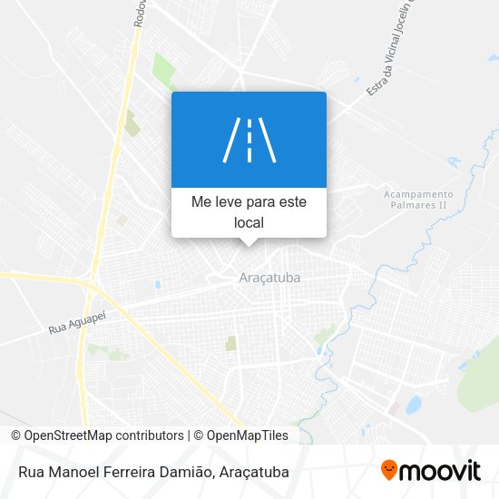 Rua Manoel Ferreira Damião mapa