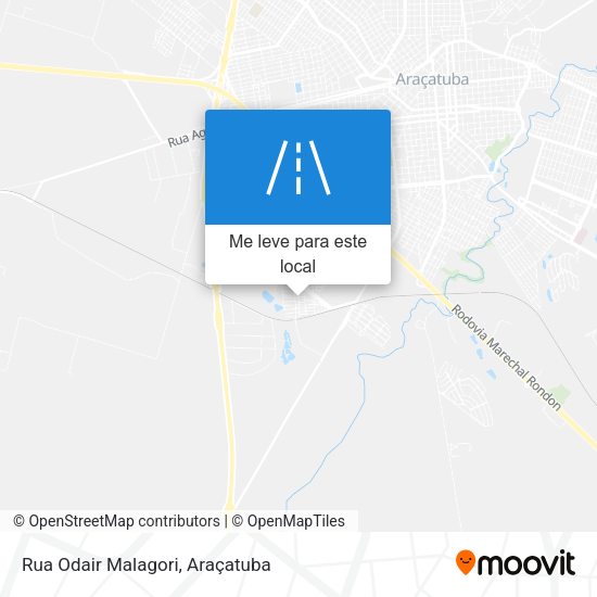 Rua Odair Malagori mapa
