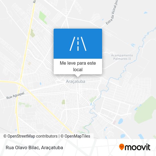 Rua Olavo Bilac mapa