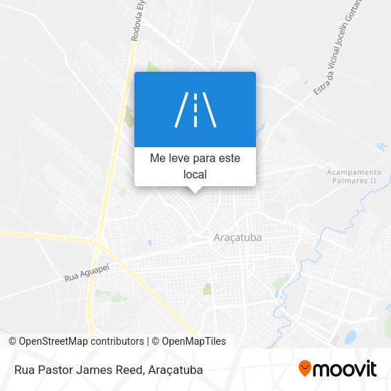 Rua Pastor James Reed mapa