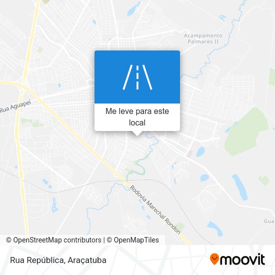 Rua República mapa