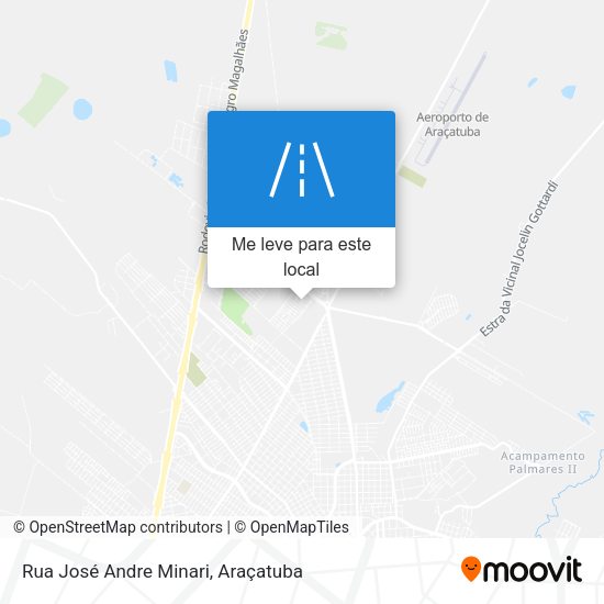 Rua José Andre Minari mapa