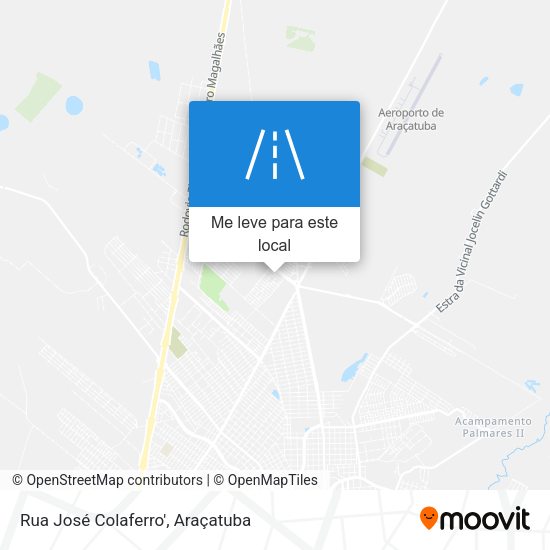 Rua José Colaferro' mapa
