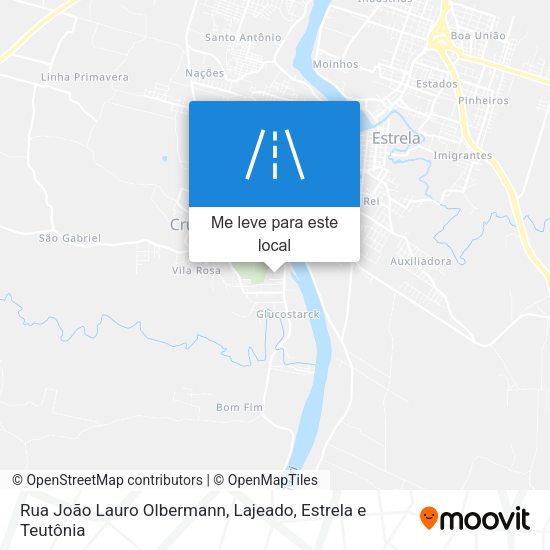 Rua João Lauro Olbermann mapa