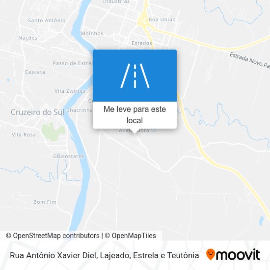 Rua Antônio Xavier Diel mapa