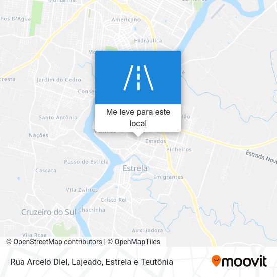Rua Arcelo Diel mapa