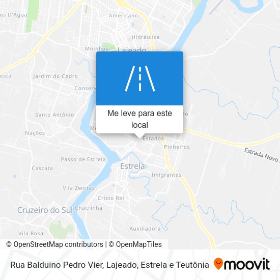 Rua Balduino Pedro Vier mapa