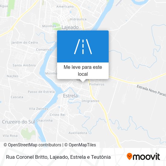 Rua Coronel Britto mapa